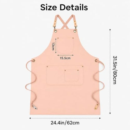 Double Sided Cross Back Chef Apron - Image 3