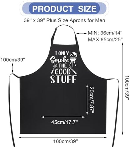 Funny Aprons for Men, 39’’ x 39'' Plus Size Aprons - Image 2