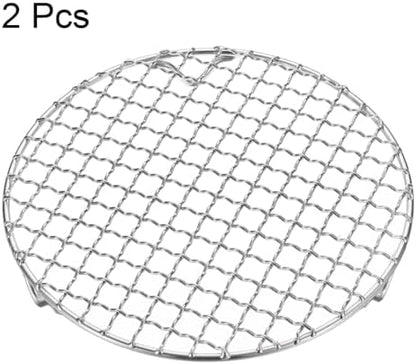 HARFINGTON 2pcs Round Cooking Rack 7.5-inch 201 Stainless Steel Cross Wire - Image 3