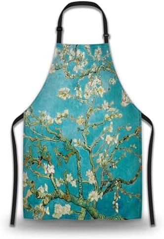 Kitchen Aprons for Men Almond Blossom Tree Women Apron for Cooking Restaurant by Unknown
