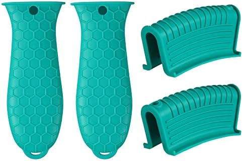 4 Pcs Non-Slip Silicone Hot Handle Holder & Assist Grips, Potholder by OYSIR