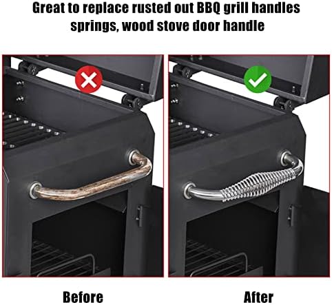 8PCS BBQ Spring Handle Stainless Steel Spring Handle Unrusted Replacement - Image 3
