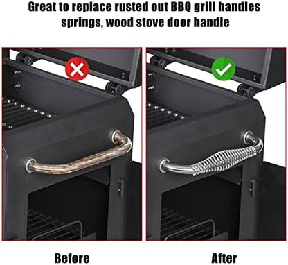 8PCS BBQ Spring Handle Stainless Steel Spring Handle Unrusted Replacement - Image 3