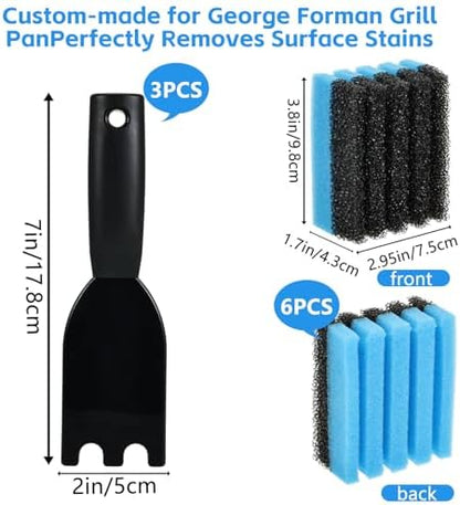 6-Pack Cleaning Sponge 12207 and 3-Pack Grill Scraper - Image 2