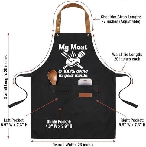 My Meat is 100% Going in Your Mouth Sign Apron - Image 2
