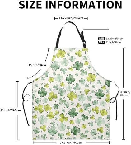 Shamrock Clover Apron St. Patrick's Day Aprons - Image 4