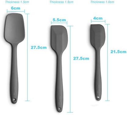 3-Piece Silicone Spatula Set, 600°F Heat Resistant - Image 2