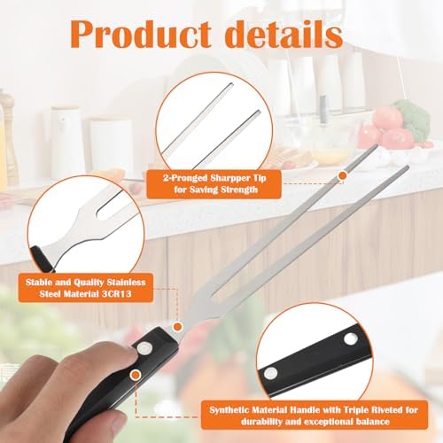 Meat Carving Grill Fork, 10.6" Stainless Steel - Image 3