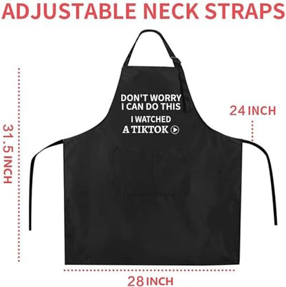 Rosoz Funny BBQ Black Chef Aprons - Image 5