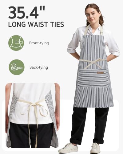 Syntus Apron for Men Women, Adjustable Cooking Kitchen Apron - Image 5