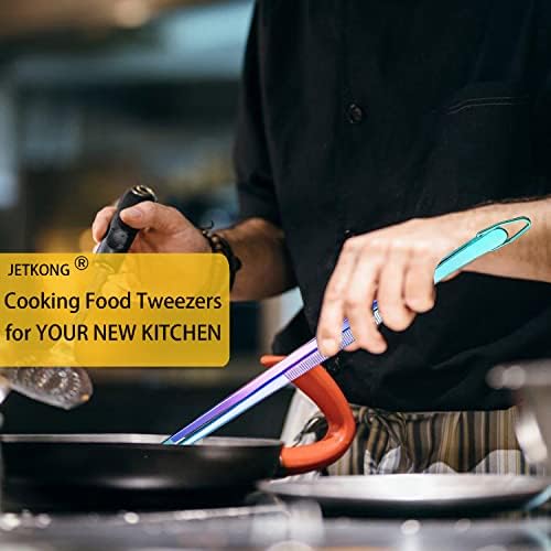 JETKONG 2 Pcs 12-Inch Culinary Tweezers Food Tweezers Kitchen Tweezer Tongs - Image 3