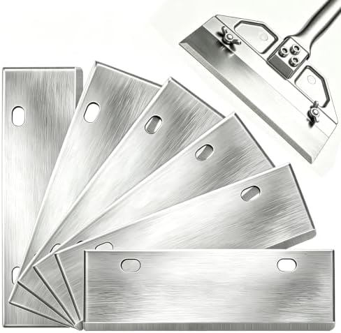 6" Stainless Steel Griddle Scraper Blades 6 Pack, Razor Sharp Grill Scraper by Unknown