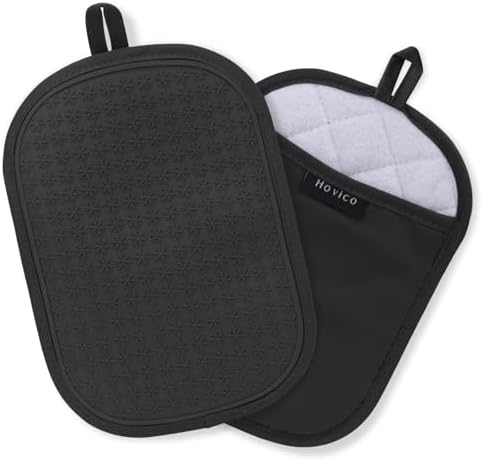 2PCS Silicone Pot Holders, Oven Mitts Heat Resistant Hot Pads by Hovico