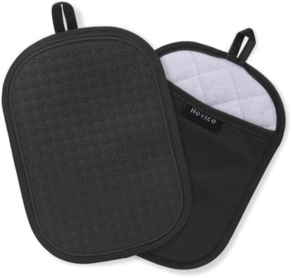 2PCS Silicone Pot Holders, Oven Mitts Heat Resistant Hot Pads by Hovico