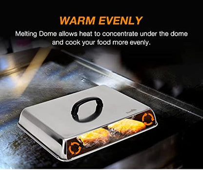 Stanbroil Melting Dome & Grill Press Kit Stainless Steel Basting Cover - Image 4