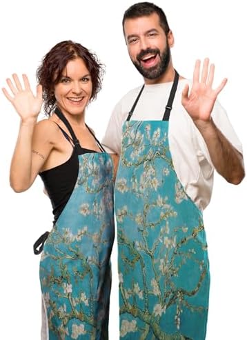Kitchen Aprons for Men Almond Blossom Tree Women Apron for Cooking Restaurant - Image 5