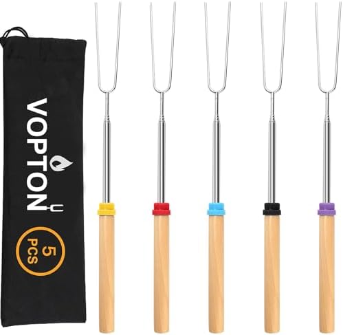 5 Pcs Marshmallow Roasting Sticks by VOPTON