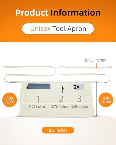 Canvas Work Waist Apron with 3 Pocket - Image 4