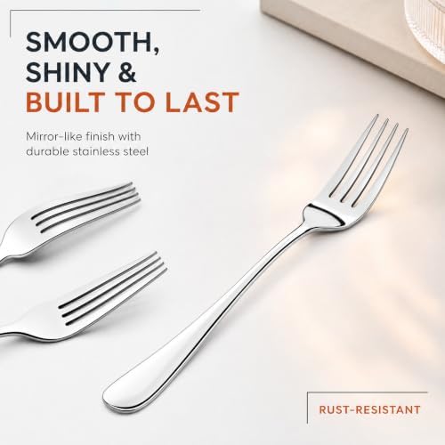 NICE KITCHEN 32 Pieces Dinner Forks Set, Stainless Steel Dinner Fork - Image 4