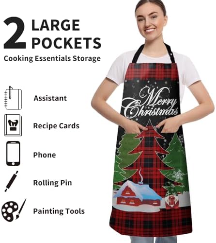 Merry Christmas Apron Xmas Trees Aprons - Image 6