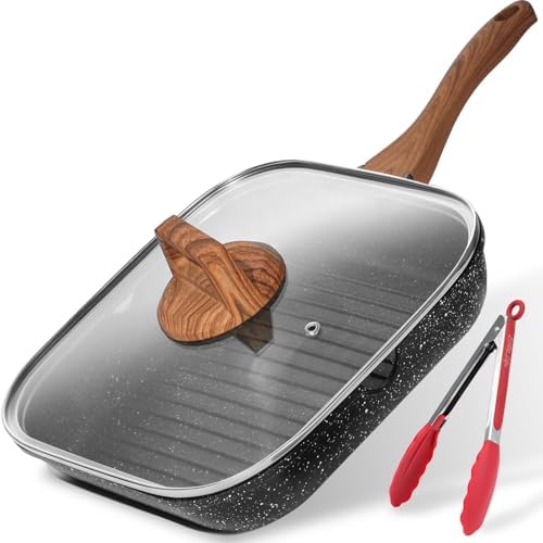 ESLITE LIFE 11 Inch Nonstick Grill Pan by ESLITELIFE