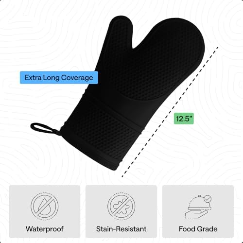 GORILLA GRIP Silicone Oven Mitts, 550F Heat Resistant - Image 4