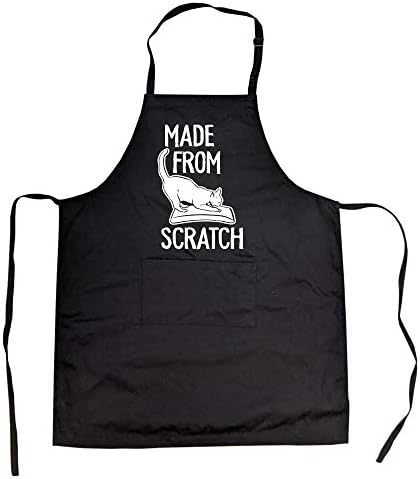 Aprons for Women with Pocket Made From Scratch Cat Graphic by CrazyDogT-shirts