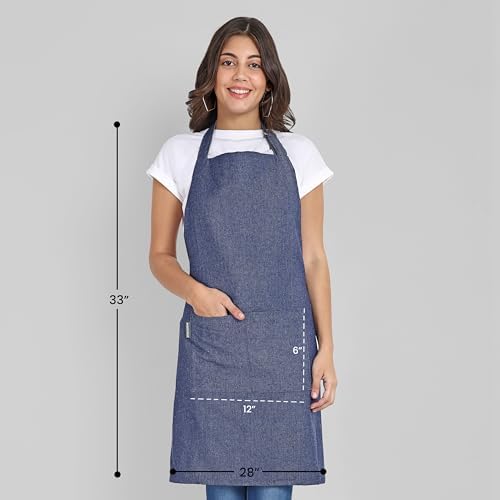 Chef Apron, Recycled Cotton Kitchen Apron - Image 5