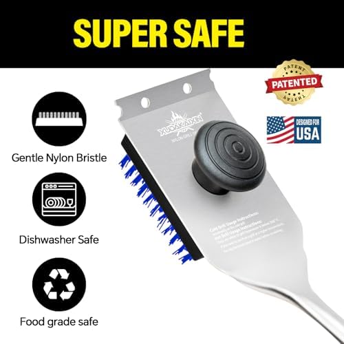 XUDAKAIXIN Grill Brush and Scraper, Dual Grip Design, Extra Strong BBQ Cleaner - Image 2