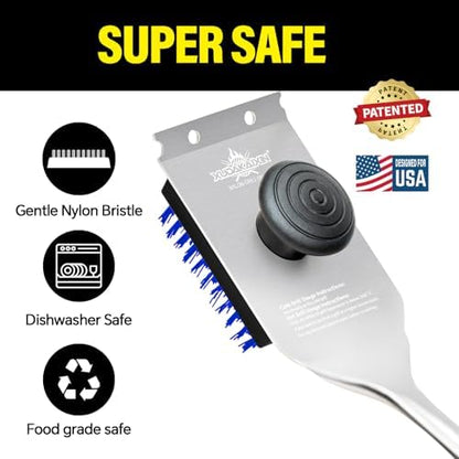 XUDAKAIXIN Grill Brush and Scraper, Dual Grip Design, Extra Strong BBQ Cleaner - Image 2