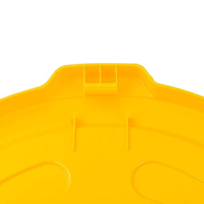 Global Industrial 55 Gallon Garbage Can Lid, Yellow
