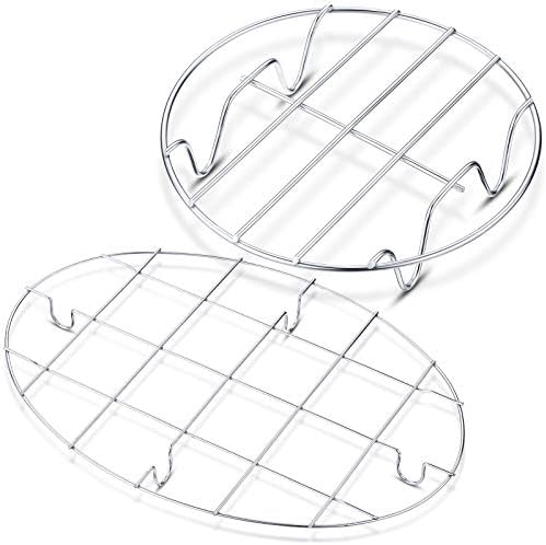 Patelai 2 Pcs Small Roasting Rack Set, Oval Cooling Rack Round Baking Racks by Patelai