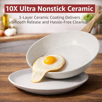 24Pcs Pots and Pans Set Non Stick, Ceramic Cookware Set - Image 2