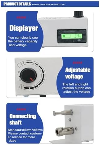 Adjustable Speed Control LED Display DC 12V Rechargeable Battery-Powered - Image 3