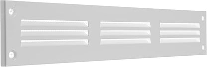 Repa Market 2-Pack 12x2 Inch Air Vent Cover/White Galvanized Steel Louvered Grill Cover with Mesh Screen/Wall or Ceiling Vent/Durable Flush Mount HVAC Register for Indoor and Outdoor Ventilation