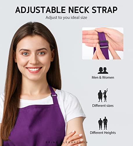 Syntus Apron for Men Women, Adjustable Cooking Kitchen Apron - Image 4