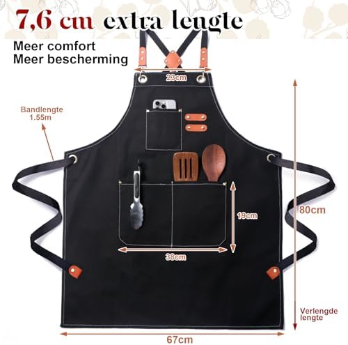 Chef Cotton Canvas Apron for Men Women - Image 5
