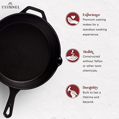 Cuisinel Cast Iron Skillets Set - Image 3