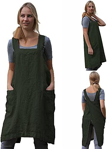 TBA Cotton Linen Apron Cross Back Apron - Image 2