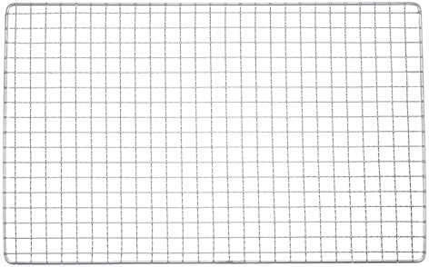 HARFINGTON Square BBQ Grill Net 15.4"x9.4" Stainless Steel Cross Wire Barbecue by HARFINGTON