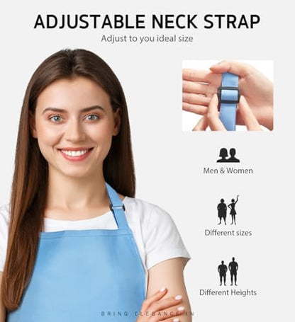 Syntus Apron for Men Women, Adjustable Cooking Kitchen Apron - Image 3
