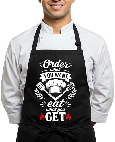 Custom Grill Master Aprons for Men, Mens Grilling Gifts for Fathers Day - Image 6