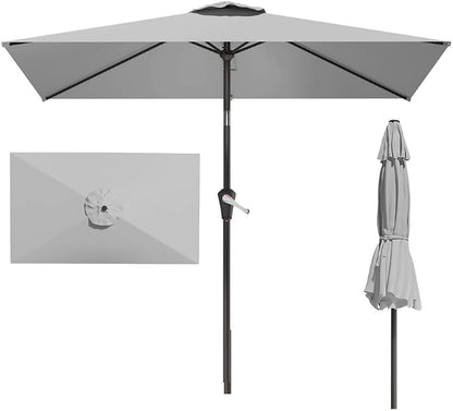 6.5' x 10' Rectangular Patio Umbrella Large Outdoor Market Umbrella w/UV by PatioKingdom