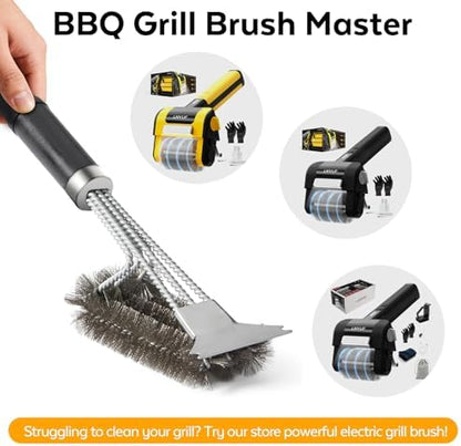 Grill Brush with Detachable Handle, Non-Slip BBQ Grill Brush - Image 4
