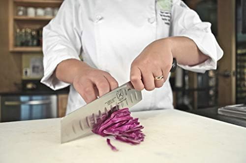 Mercer Culinary M21067 Genesis 7-Inch Granton Edge Nakiri Vegetable Knife - Image 5