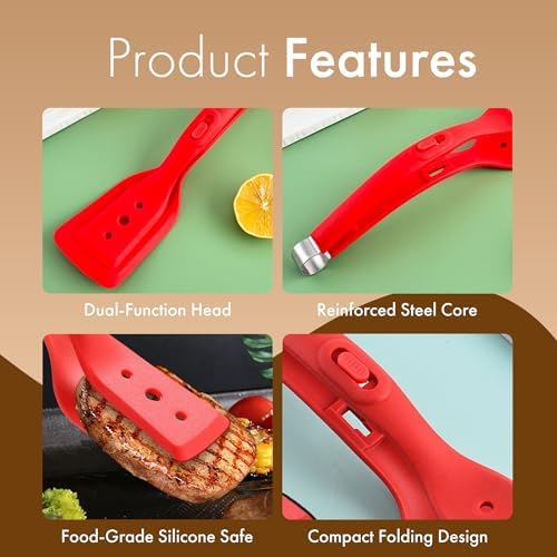 2-in-1 Silicone Spatula Tongs - Image 7
