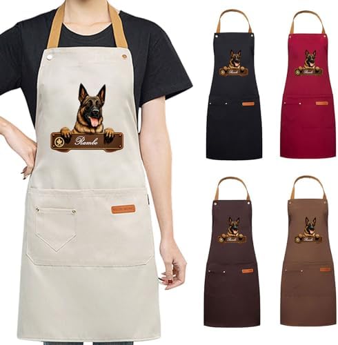 DIY Custom Pet Name Art Dog Kitchen Apron - Image 2