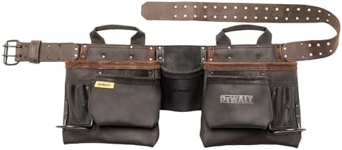 DEWALT Leather Tool Belt, 11 Pocket Professional Belt by Unknown