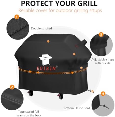 Grill Cover for Ninja FlexFlame 5-in-1 Cooking System 3 Burner Grill and Smoker - Image 5