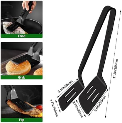 Silicone BBQ Tongs, Stainless Steel Clamp - Image 2